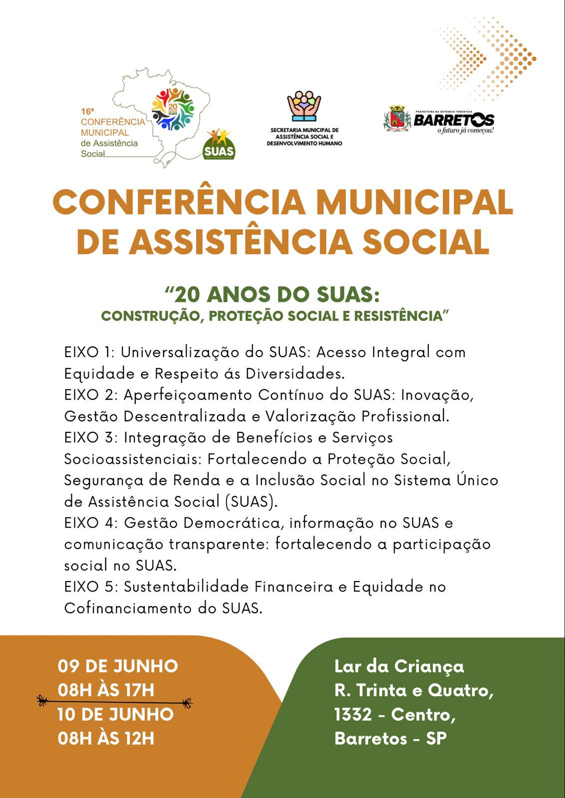 População já pode se inscrever para participar da Conferência Municipal de Assistência Social