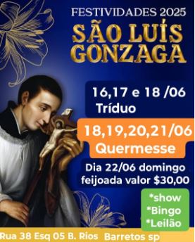 Quermesse de São Luis Gonzaga tem início hoje