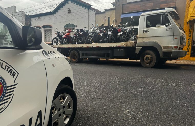 Polícia Militar e Detran realizam operação conjunta de fiscalização em Bebedouro com foco em motocicletas