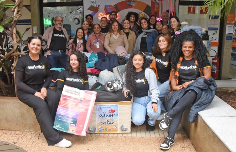 Alunos do Senac promovem arrecadação para a Campanha do Agasalho 2025