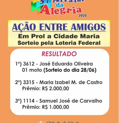 Moto da Cidade de Maria tem ganhador