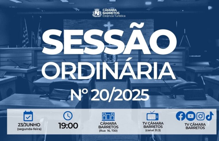 Veja o que será votado pelos vereadores na Sessão Ordinária de segunda-feira, 23 de junho