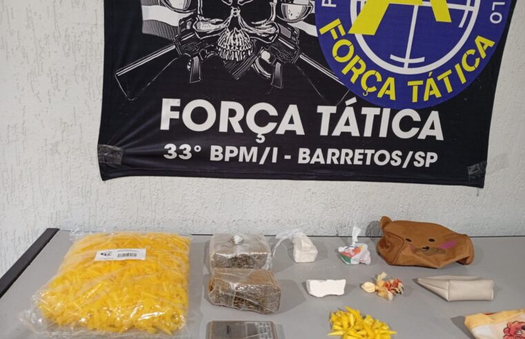 PM faz apreensão de drogas em chácara