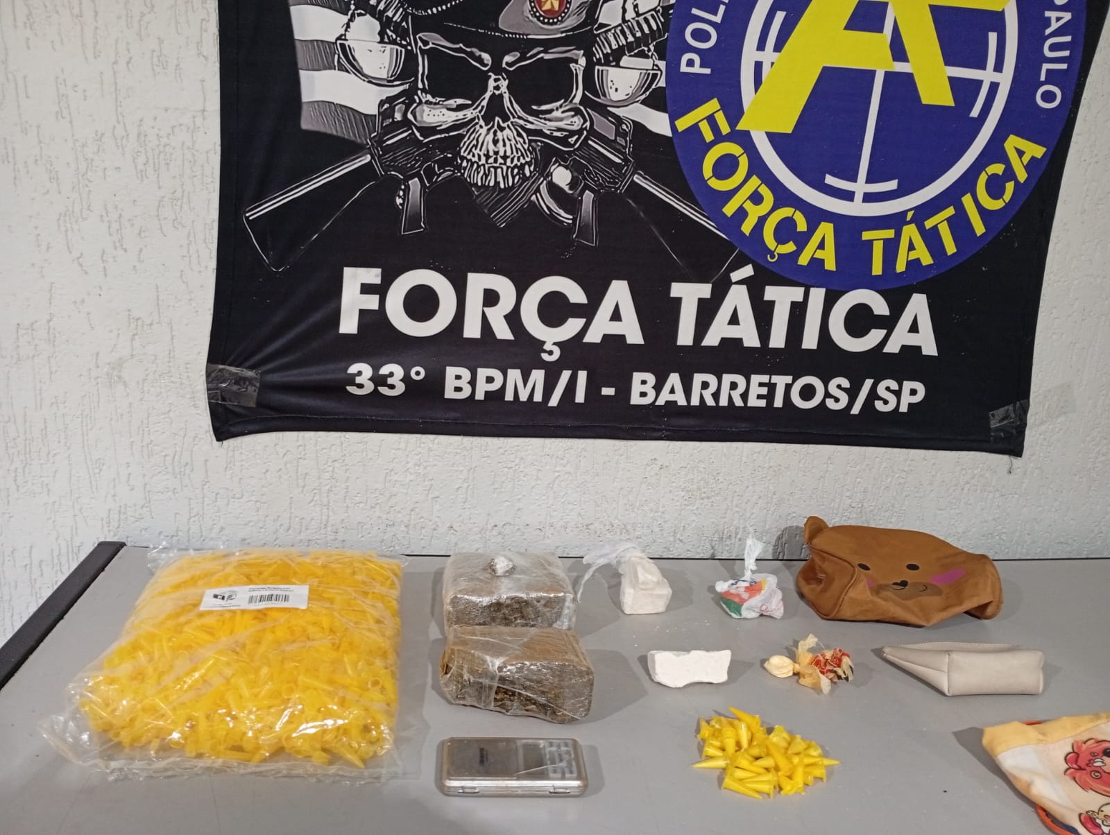 PM faz apreensão de drogas em chácara