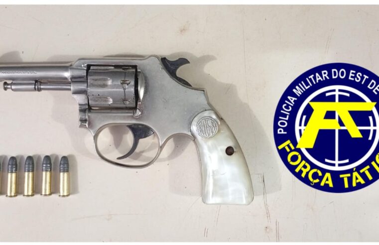PM faz apreensão de revólver calibre 22