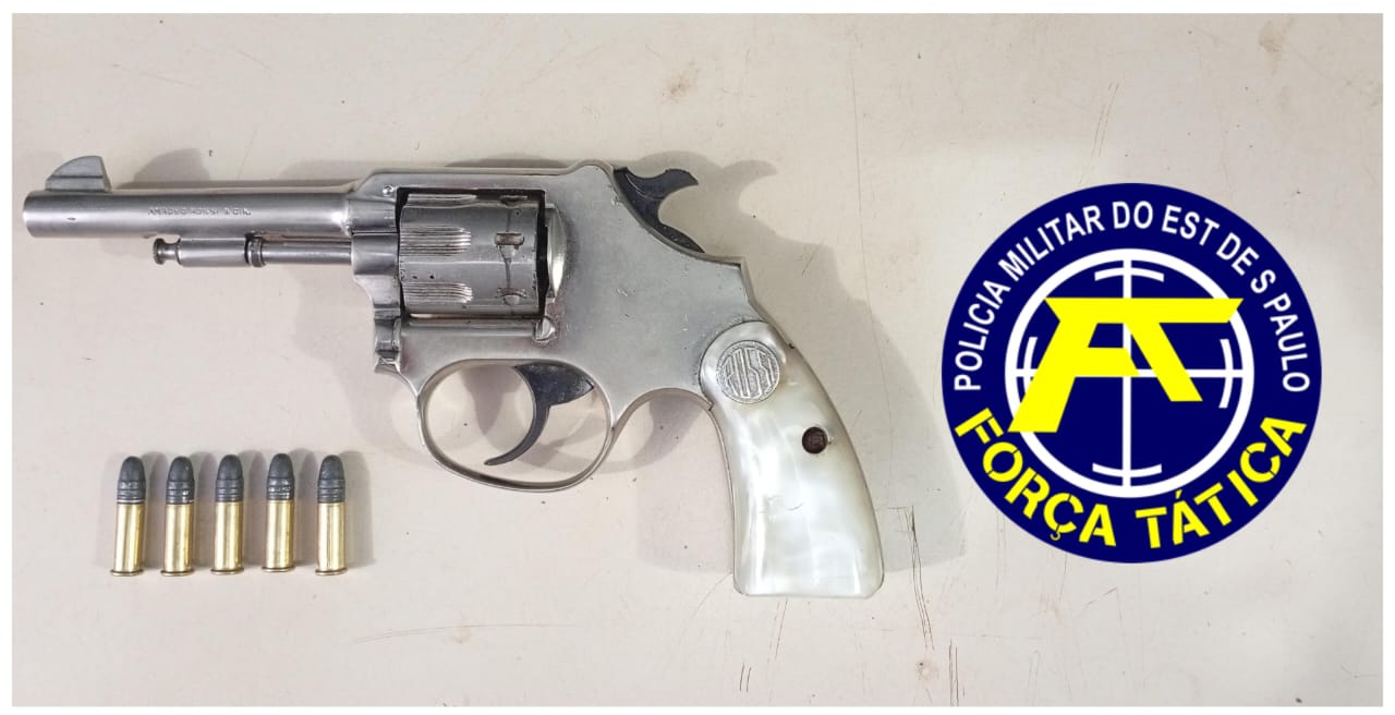 PM faz apreensão de revólver calibre 22