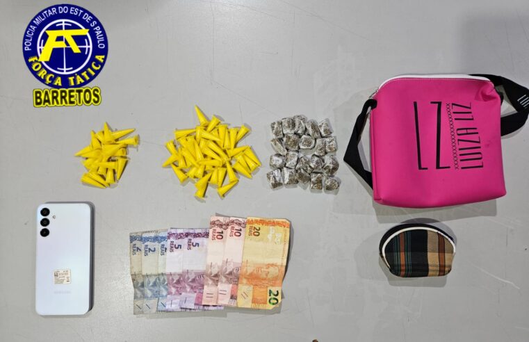 Mulher é detida traficando no bairro Santa Cecília