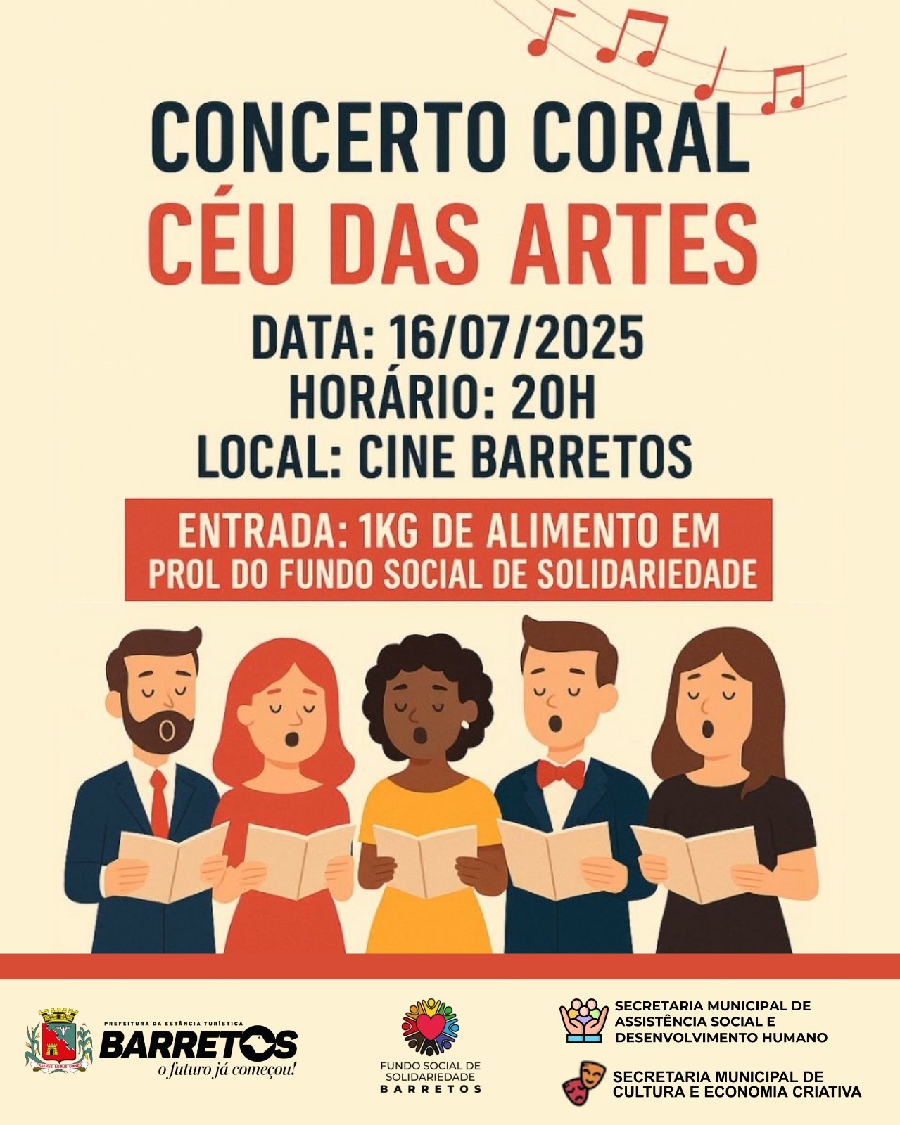 Coral do CEU das Artes apresenta concerto no Cine Barretos