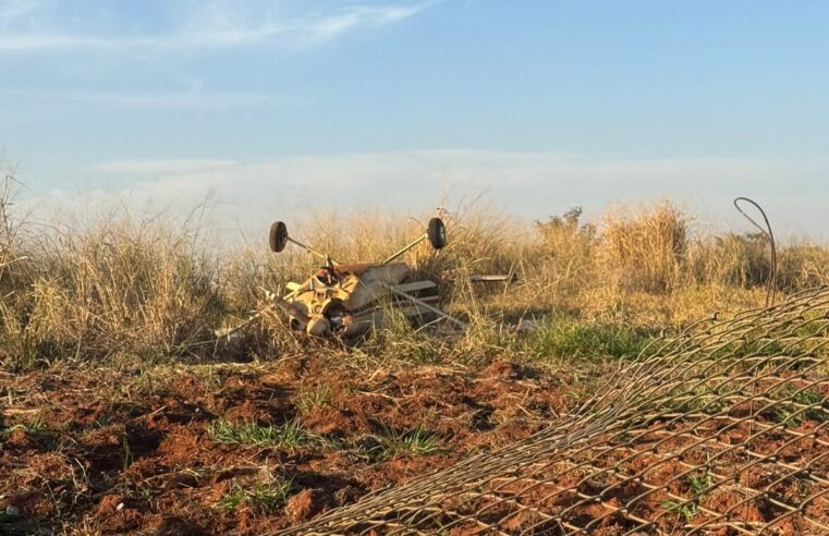 Avião cai durante pouso no Aeroporto de Barretos
