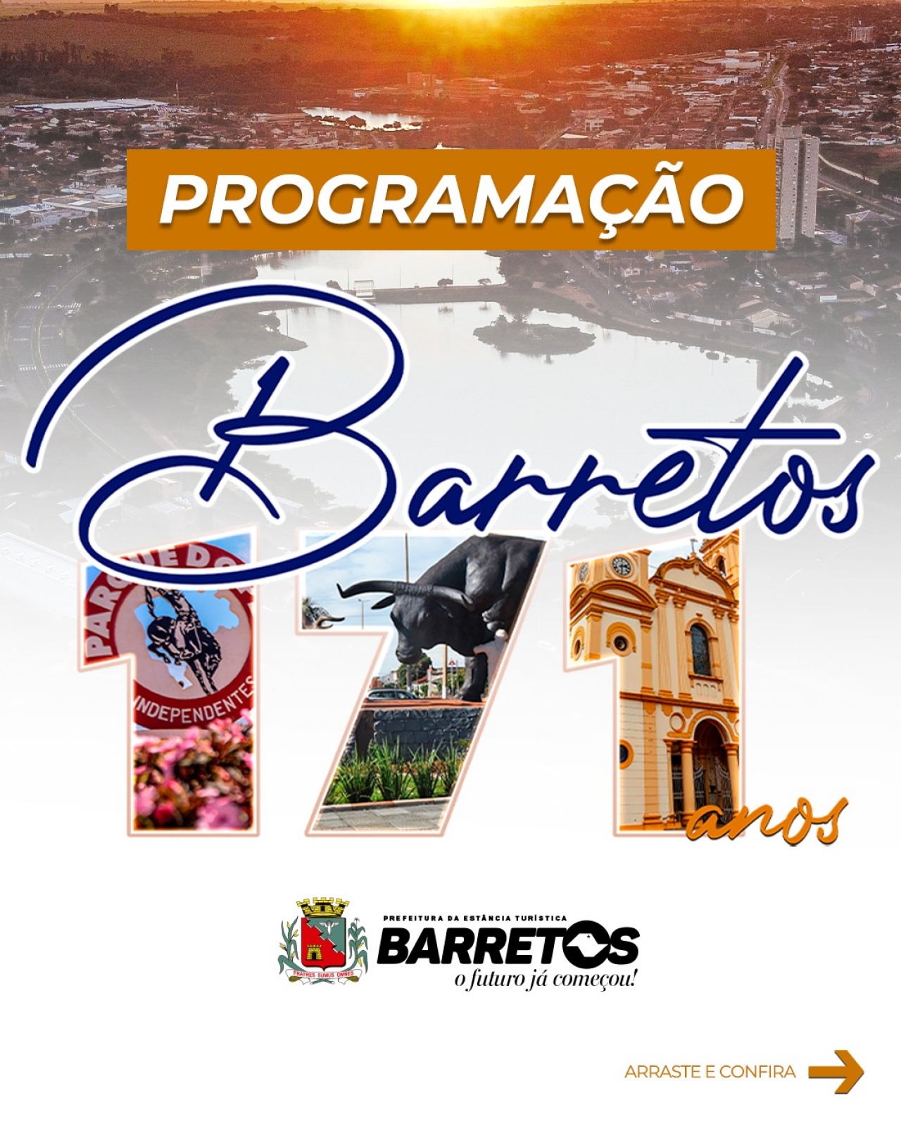 Barretos comemora 171 anos com inaugurações e evento na Praça da Estação
