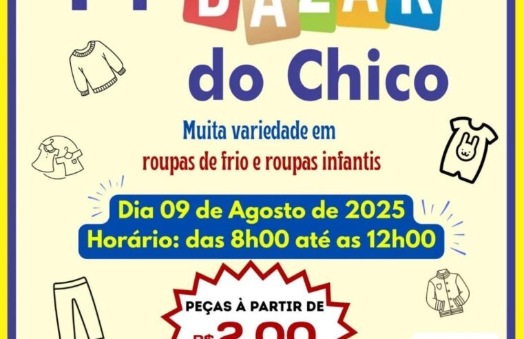 Centro Espírita divulga Bazar do Chico