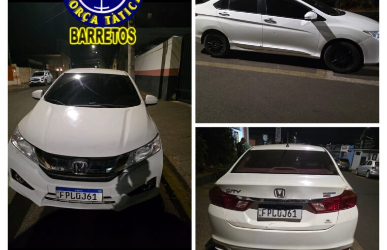 Honda City furtado em 2023 é localizado com placa adulterada pela PM