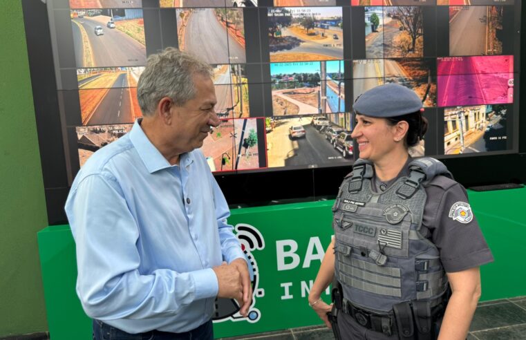 Odair Silva e Major Esther anunciam integração das câmeras de segurança de Barretos com Muralha Paulista