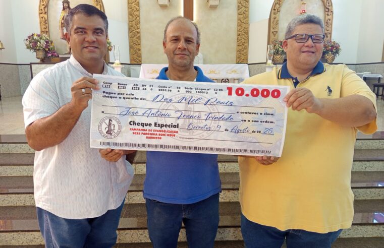 Paróquia do Bom Jesus divulga ganhador de sorteio