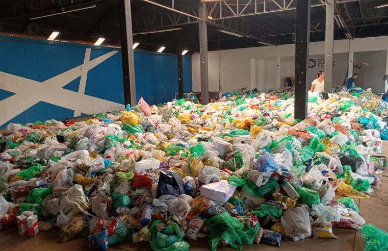 Show de Frei Gilson no Parque do Peão arrecada mais de 30 toneladas de alimentos