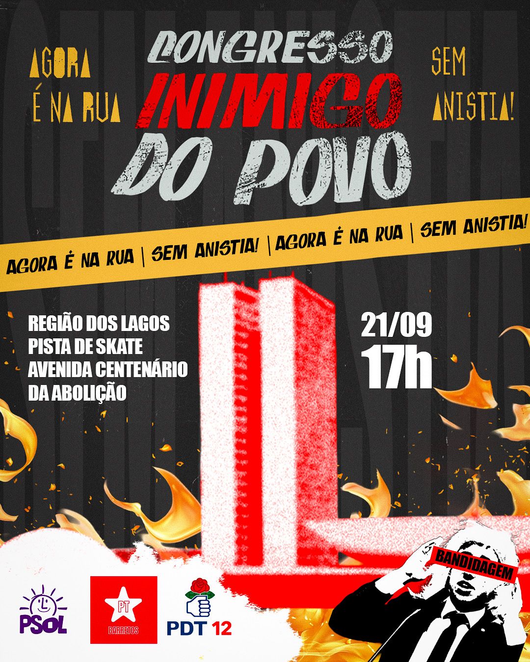 Barretos terá Ato contra PEC da Blindagem neste domingo