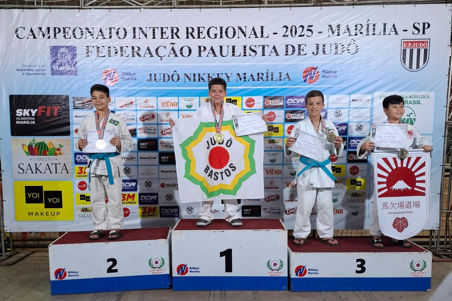 Judô de Barretos conquista cinco medalhas na fase intergional do Paulista