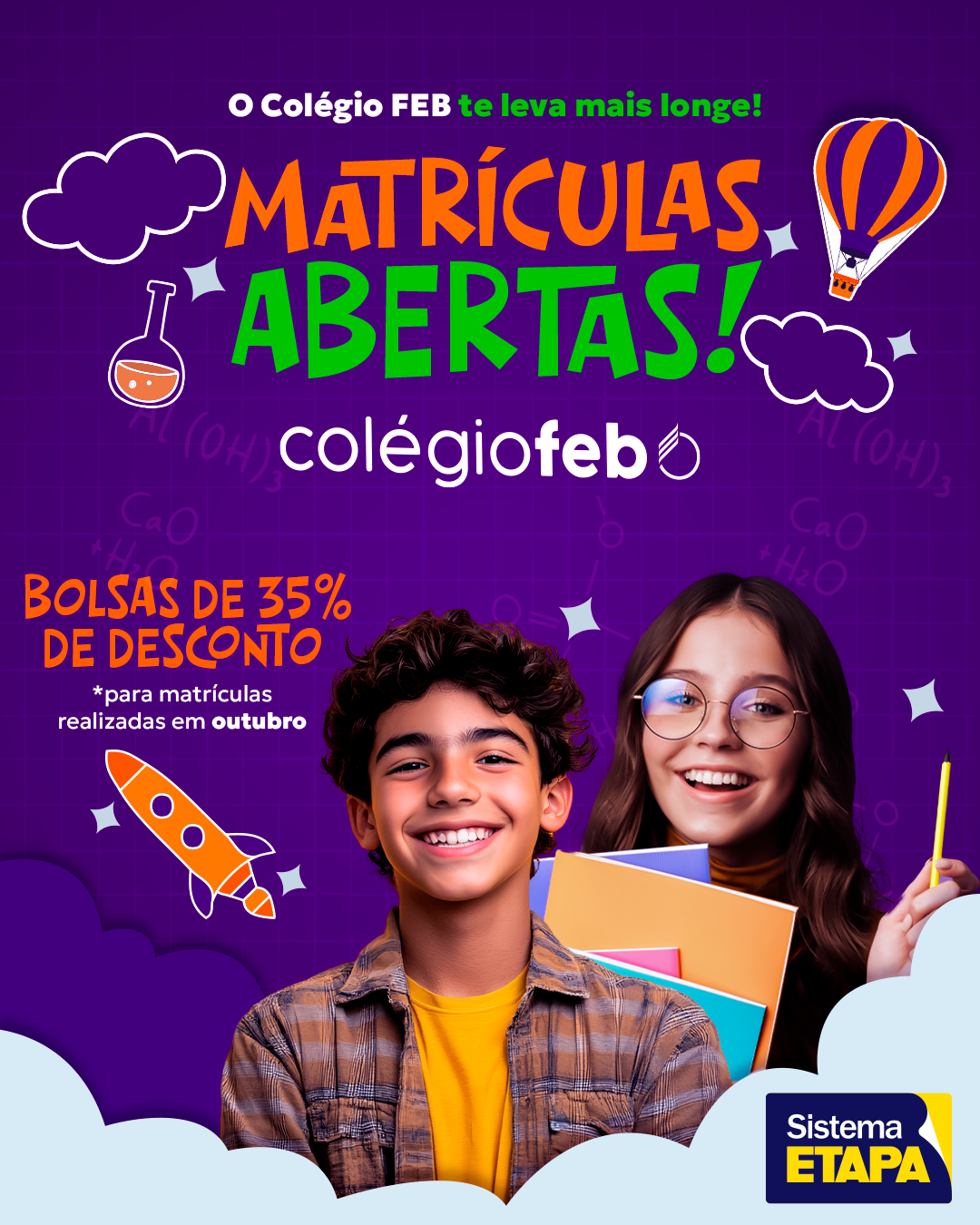 Colégio FEB abre matrículas para 2026 com condições especiais e ensino de excelência