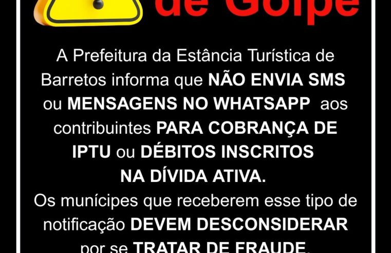Prefeitura emite alerta sobre golpe
