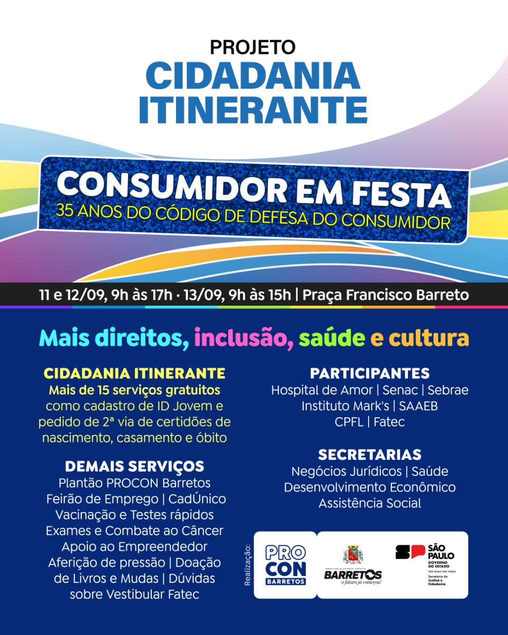 PROCON Barretos reúne setores público, privado e organizações sem fins lucrativos para prestação de serviços gratuitos à população