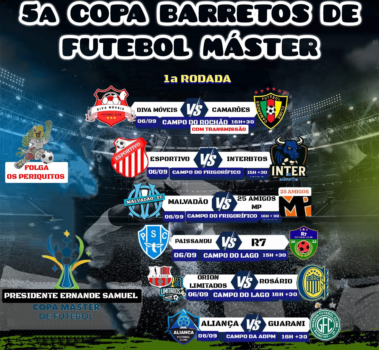 5° Copa Barretos de Futebol Master começa no sábado