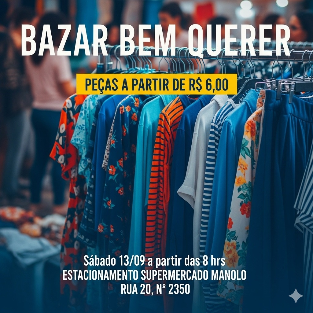 Centro Espírita promove Bazar Bem Querer neste sábado