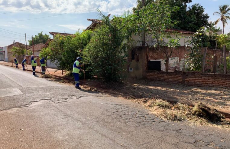 Secretaria de Zeladoria promove limpeza em canteiros e guias em diversas vias da cidade