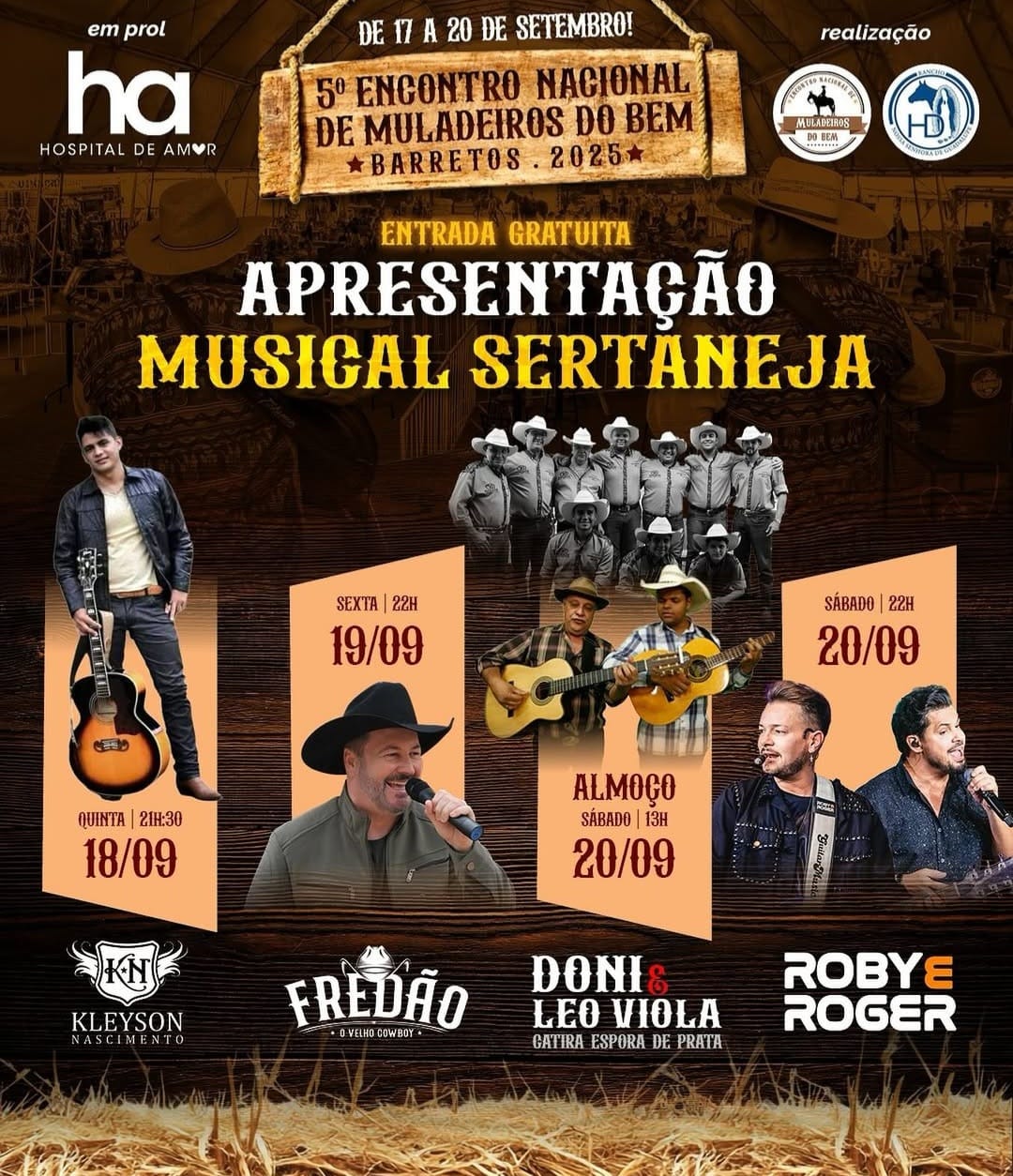 5º Encontro dos Muladeiros do Bem celebra a cultura caipira e o tropeirismo em Barretos de 17 a 20 de setembro.