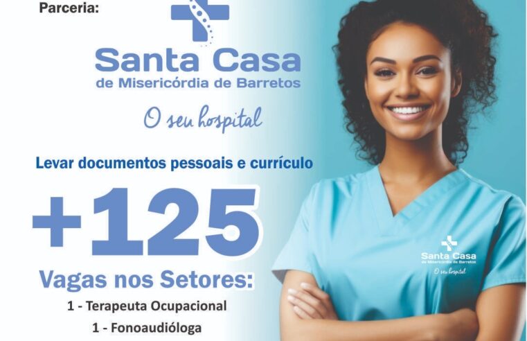 Feirão de Empregos em parceria com a Santa Casa oferece mais de 125 vagas no dia 1º