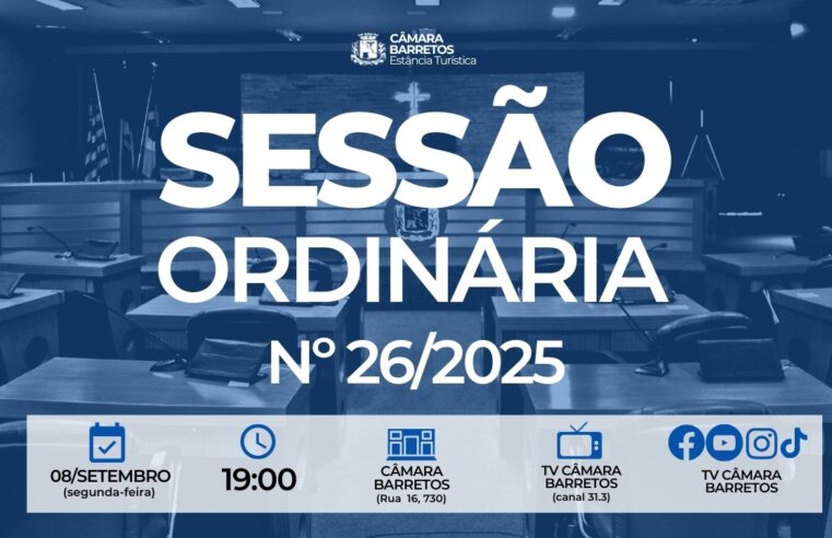 Veja o que será votado pelos vereadores na Sessão Ordinária de segunda-feira, 08 de setembro