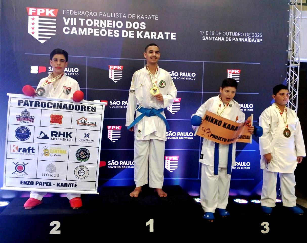 Karateca fica em 2° lugar em VII Torneio dos Campeões