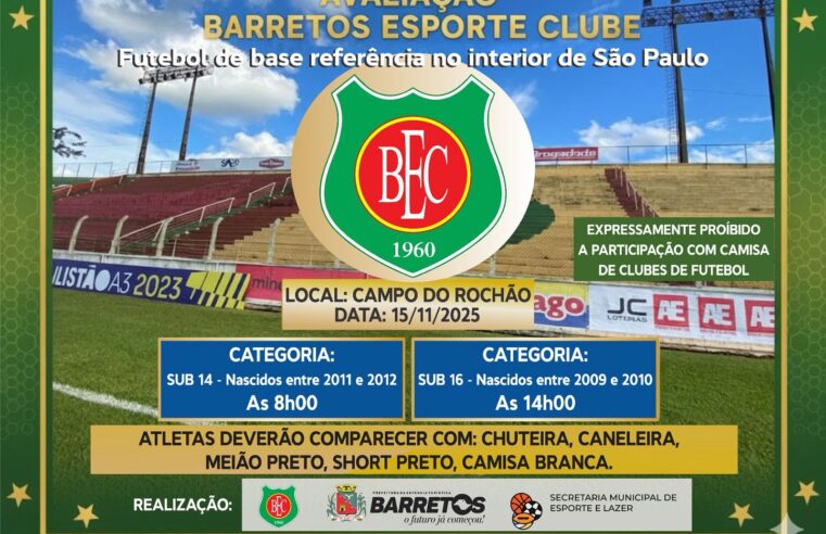 BEC agenda avaliação para formação da categoria de base