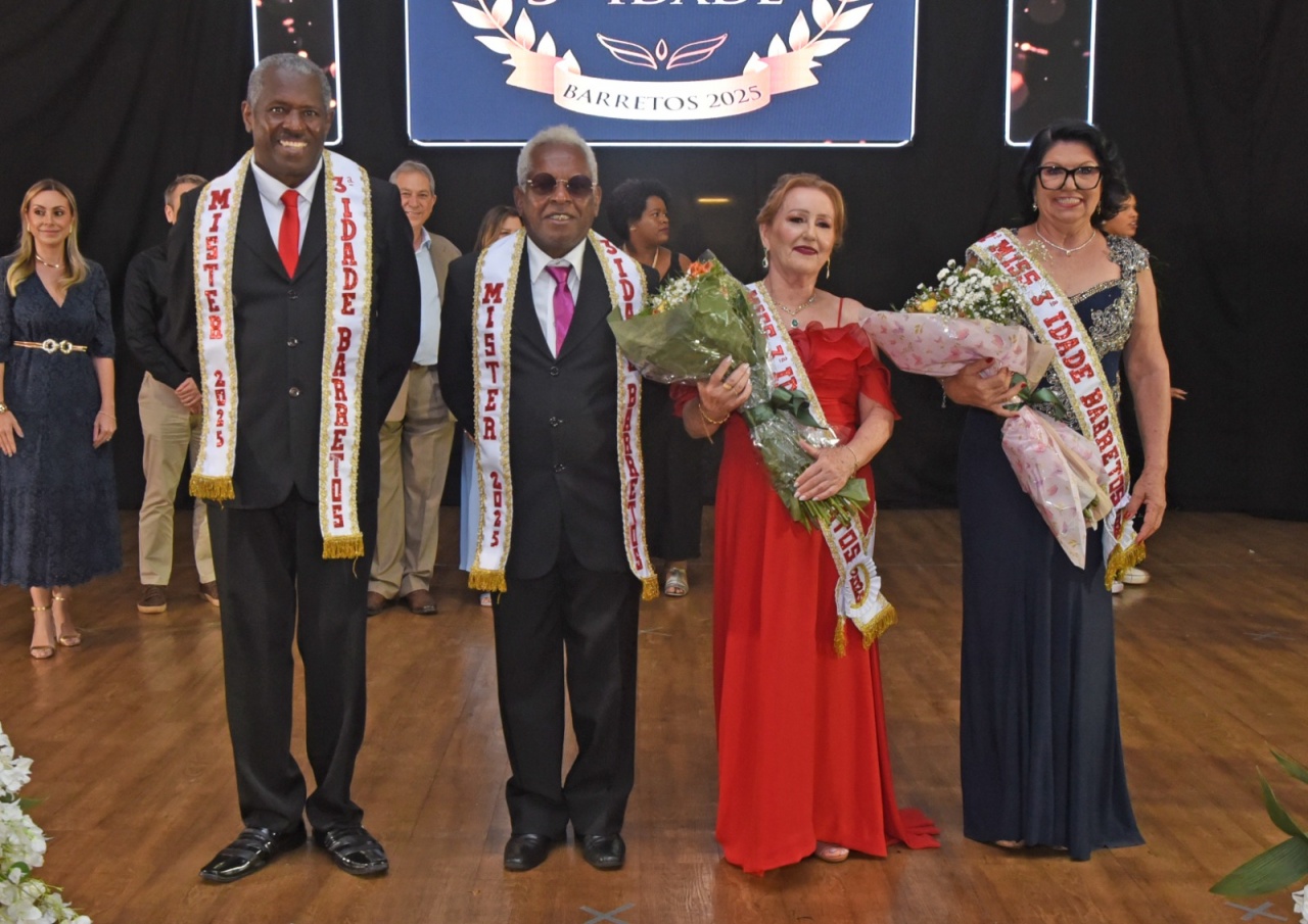 Miss e Mister Barretos Terceira Idade 2025 são eleitos em noite de gala