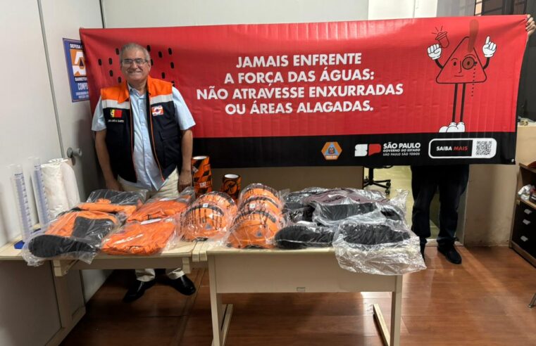 Defesa Civil de Barretos participa de treinamento “São Paulo Sempre Alerta” e recebe novos kits de enfrentamento às chuvas