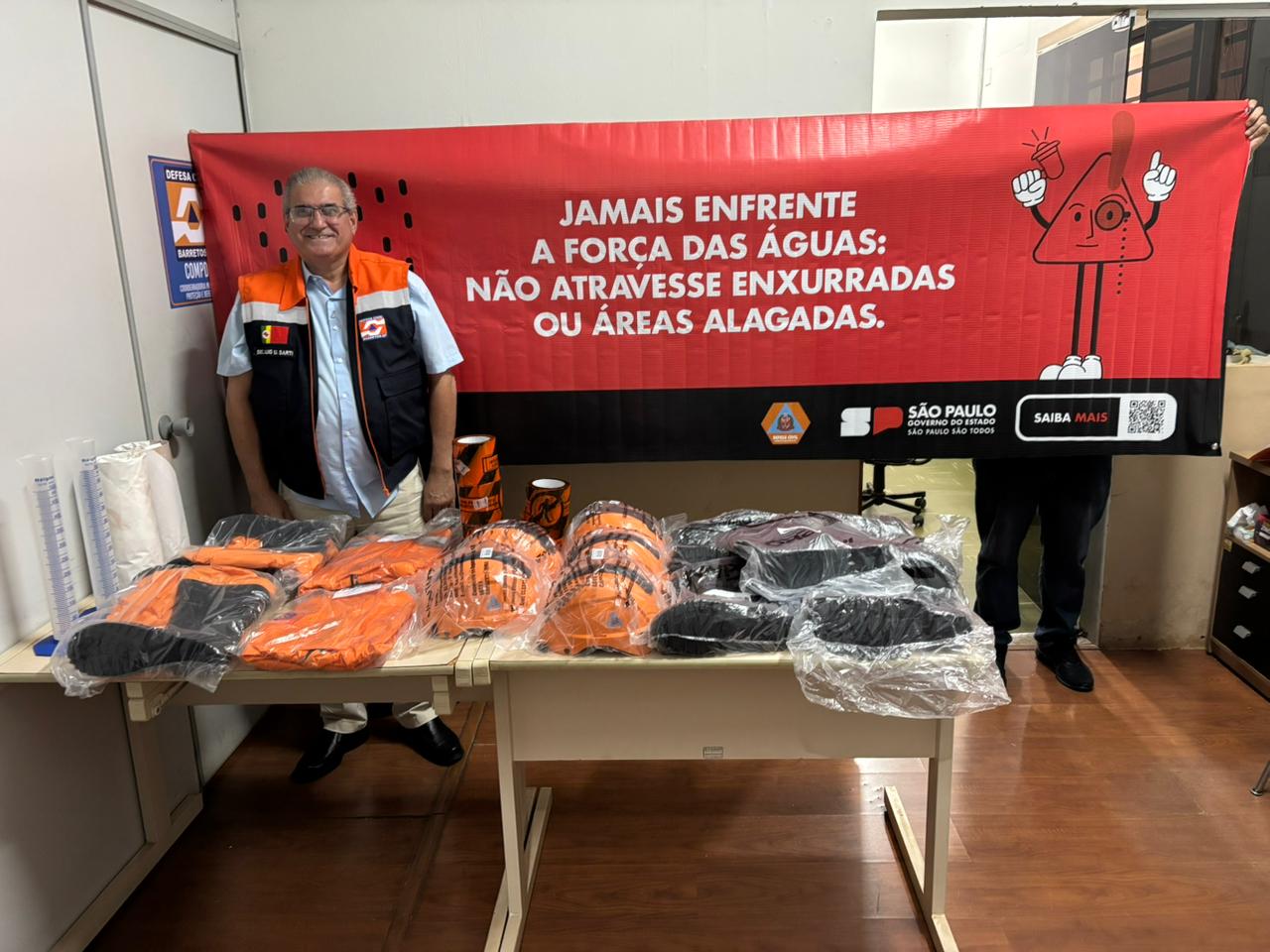 Defesa Civil de Barretos participa de treinamento “São Paulo Sempre Alerta” e recebe novos kits de enfrentamento às chuvas