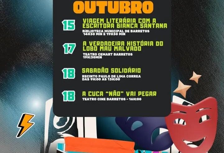 Cultura divulga atrações da agenda desta semana