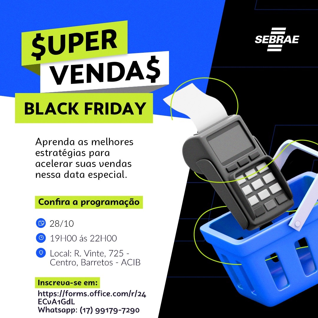 Curso do Sebrae-SP ensina a turbinar as vendas na Black Friday na região de Barretos