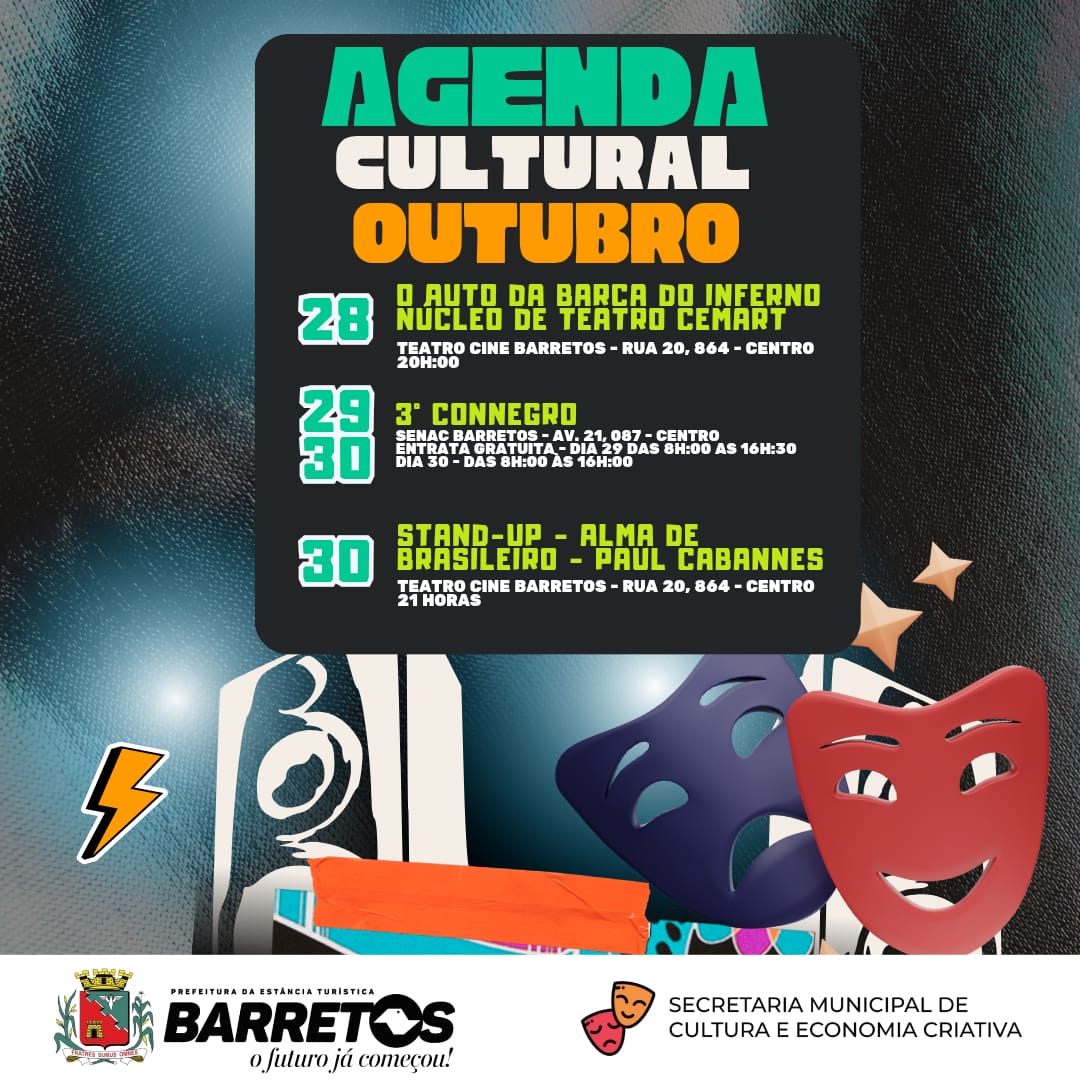 Congresso da Consciência Negra, teatro e  stand-up na programação cultural da semana