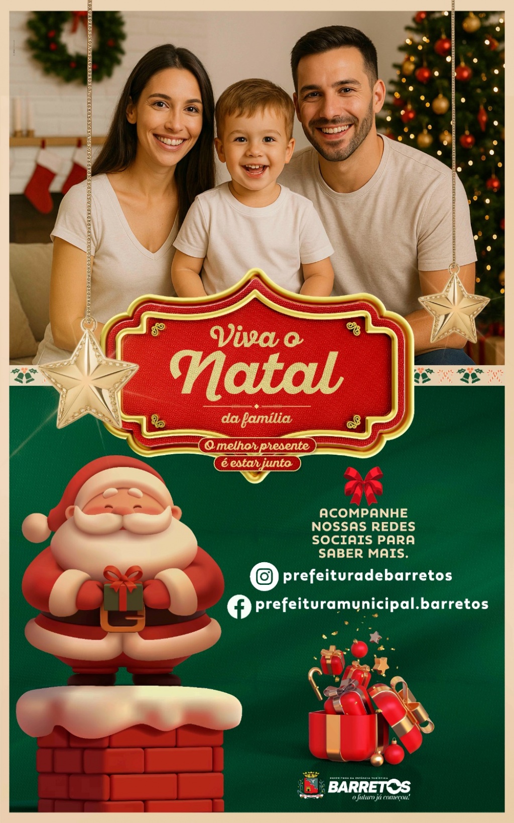 Prefeitura de Barretos divulga programação do Natal da Família 2025