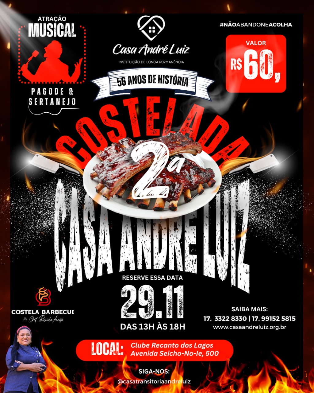 Casa Transitória André  Luiz agenda Costelada