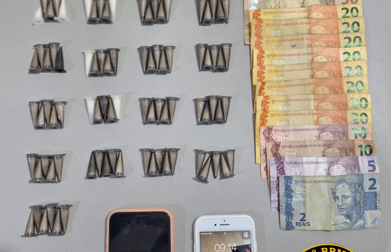 PM faz apreensão de drogas no bairro Dom Bosco