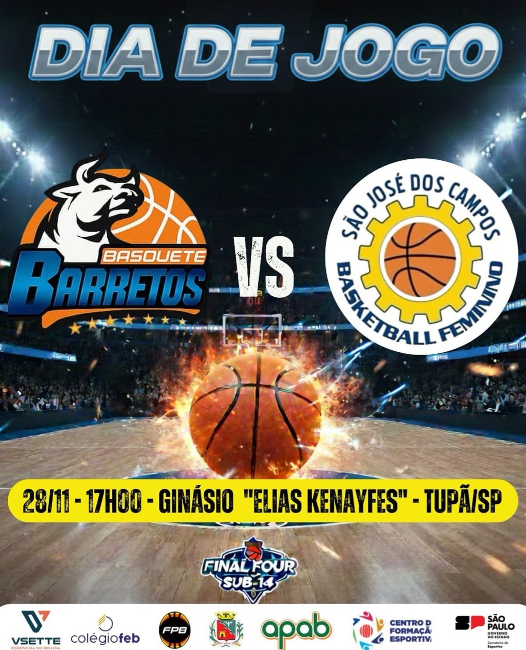 Basquete barretense estreia hoje na Final Four do Paulista Sub-14