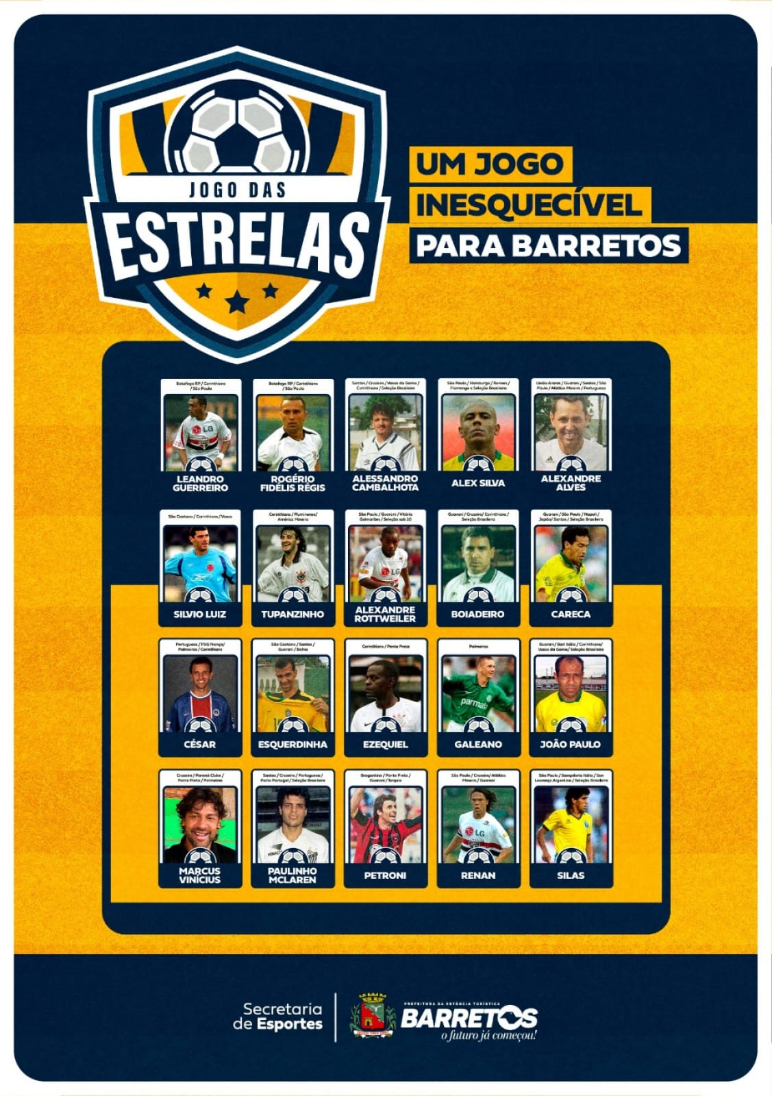 Jogo das Estrelas reúne grandes nomes do futebol em ação solidária em Barretos