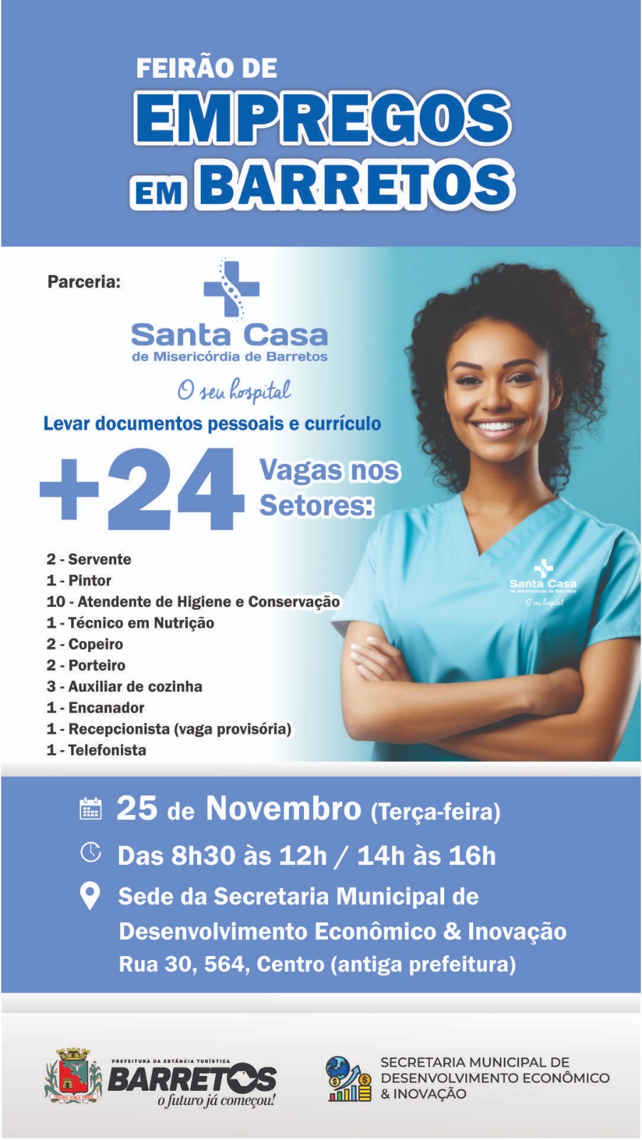 Feirão em Barretos oferece mais de 20 vagas na terça-feira, 25