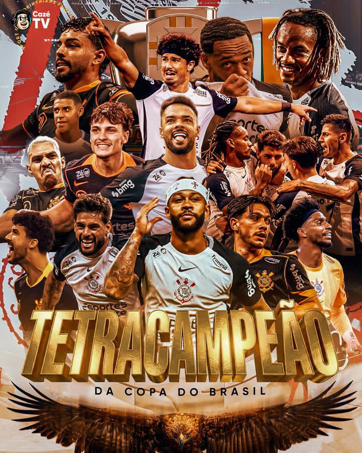 Corinthians vence o Vasco e conquista tetracampeonato da Copa do Brasil