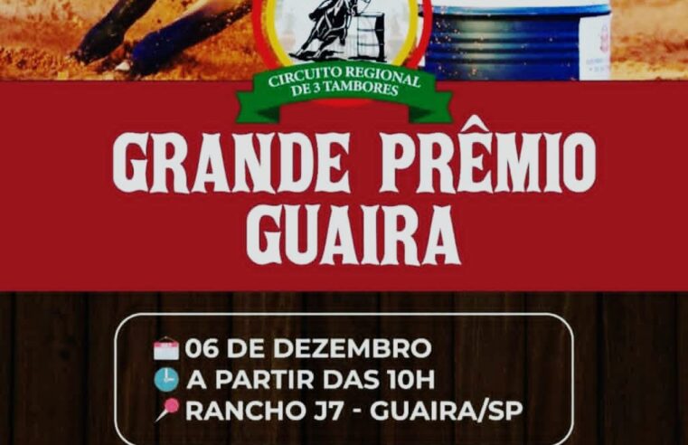 Grande Prêmio Guaíra de 3 Tambores acontece neste sábado
