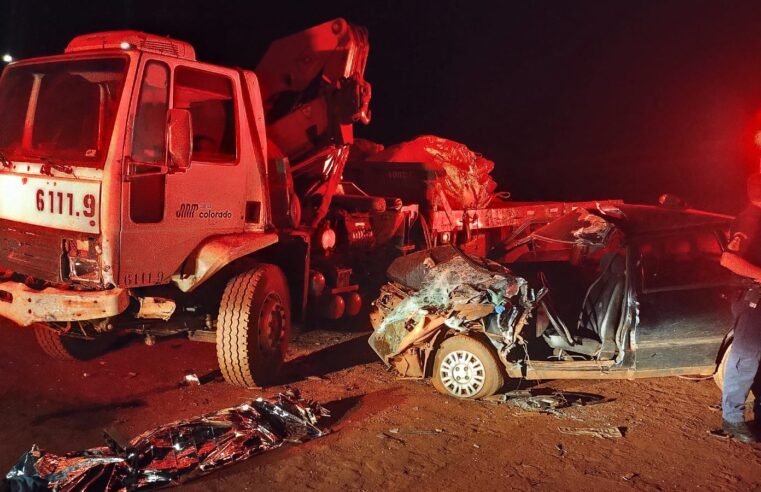 Bombeiros e SAMU atendem grave acidente em estrada rural de Guaíra com duas mortes