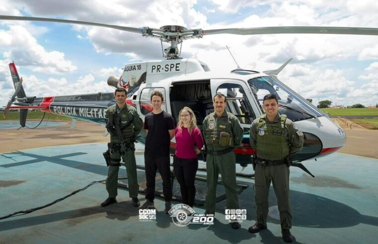 Helicóptero Águia 18 realiza transporte de coração para transplante em Barretos