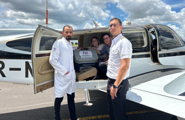 Aeronave particular realiza transporte de um coração de Rio Preto para transplante em Barretos