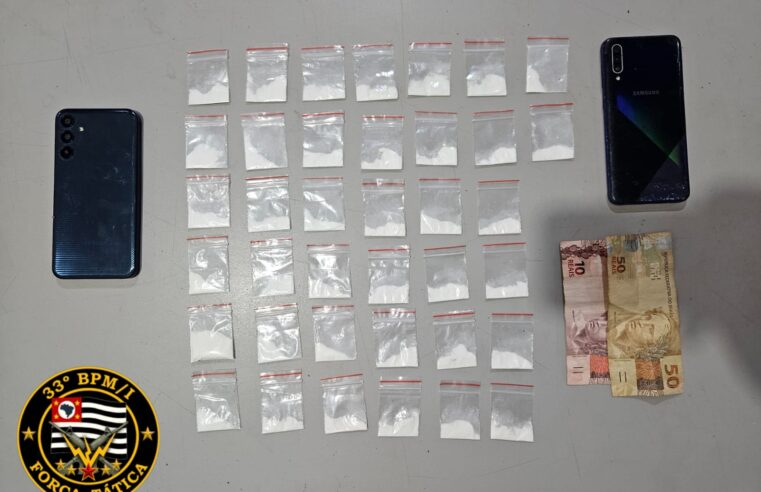 Força Tática detém dupla por tráfico de drogas